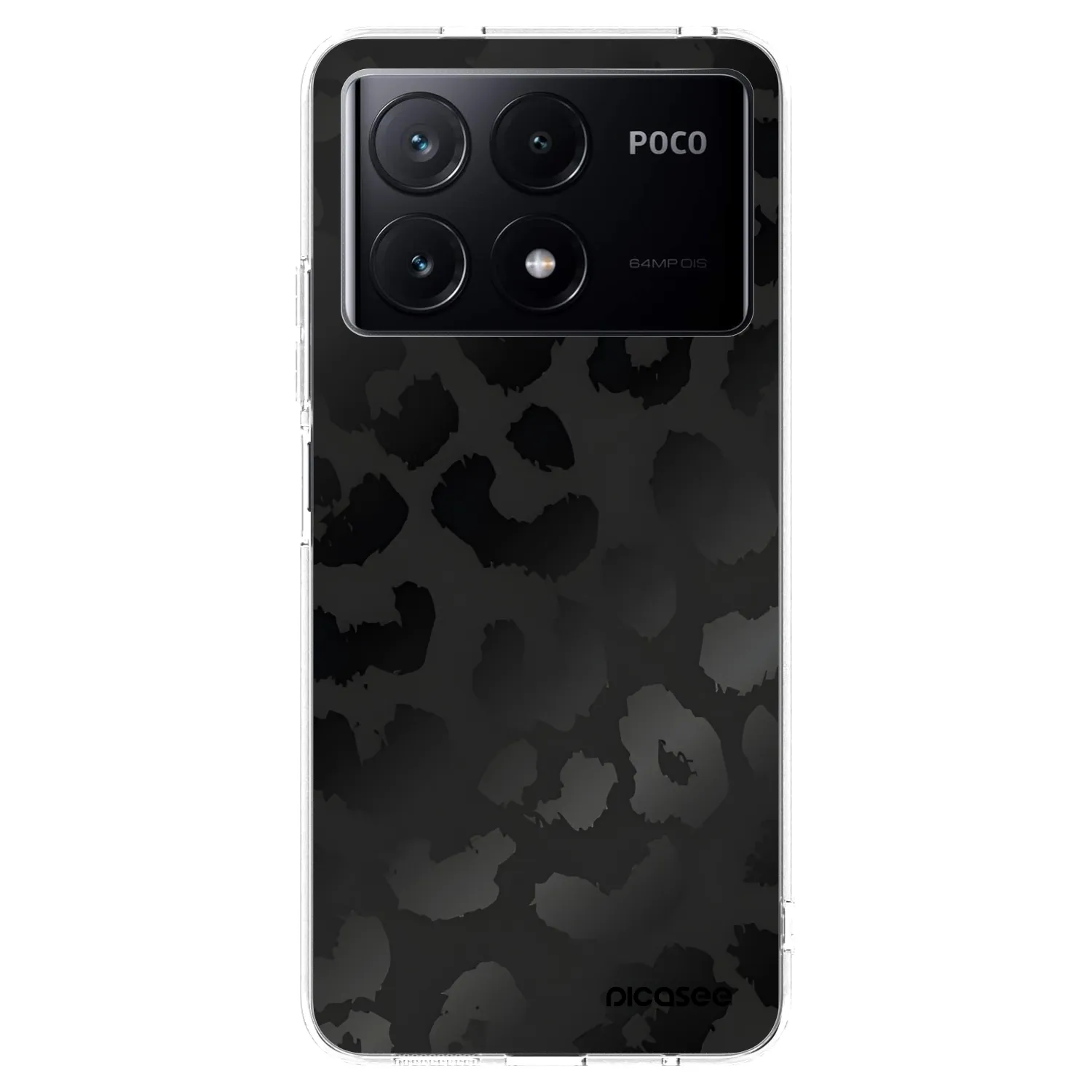 Picasee Xiaomi Poco X6 Pro Hülle - Transparentes Silikon - Midnight Leopard