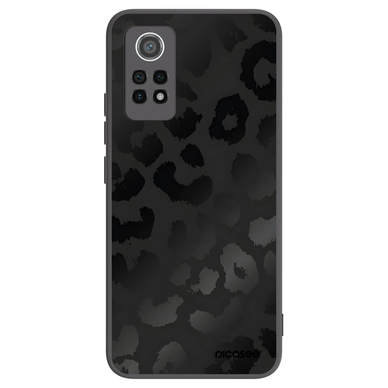 Picasee Xiaomi Redmi Note 12 Pro 4G Hülle - Schwarzes Silikon - Midnight Leopard