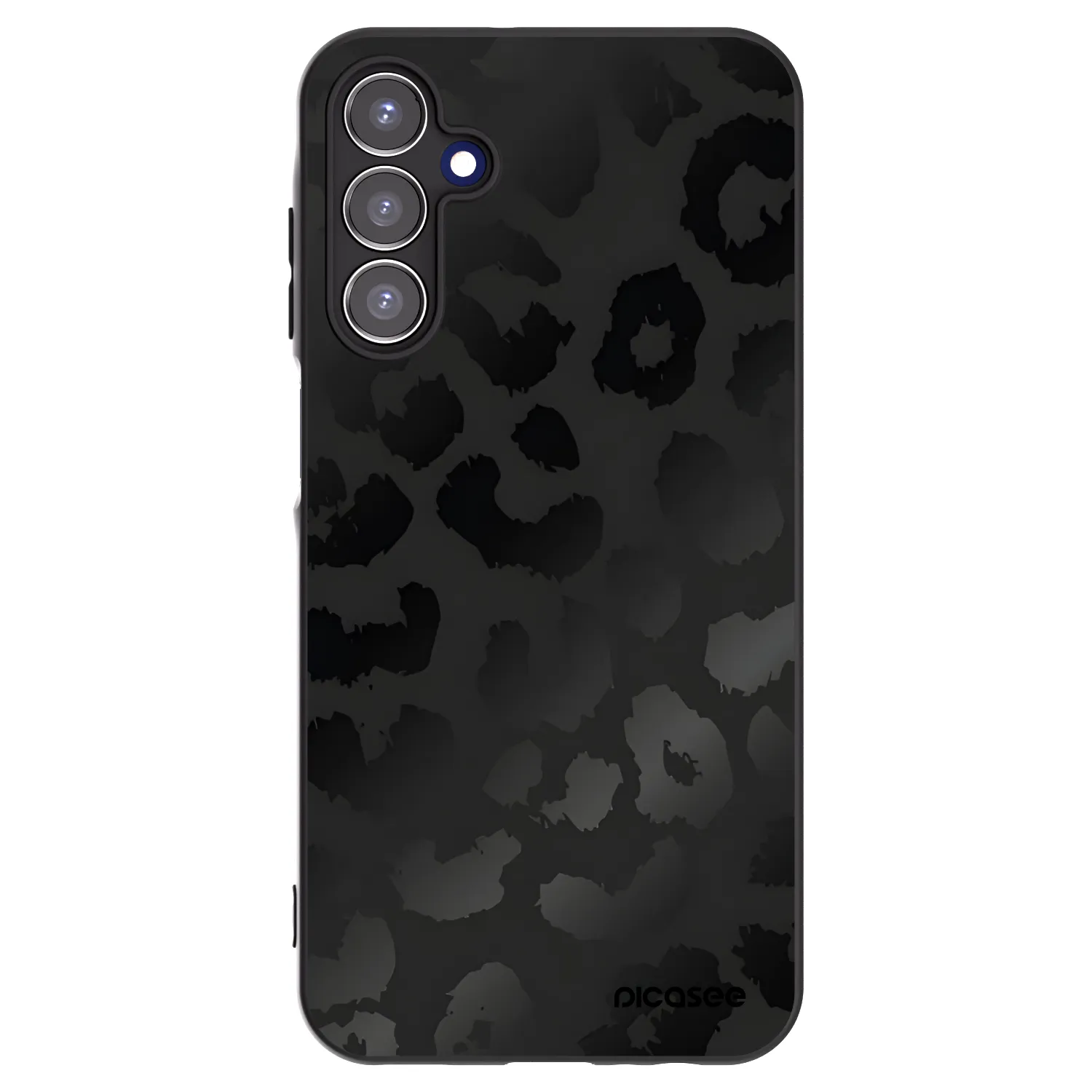 Picasee Samsung Galaxy A15 A156B 5G Hülle - Schwarzes Silikon - Midnight Leopard