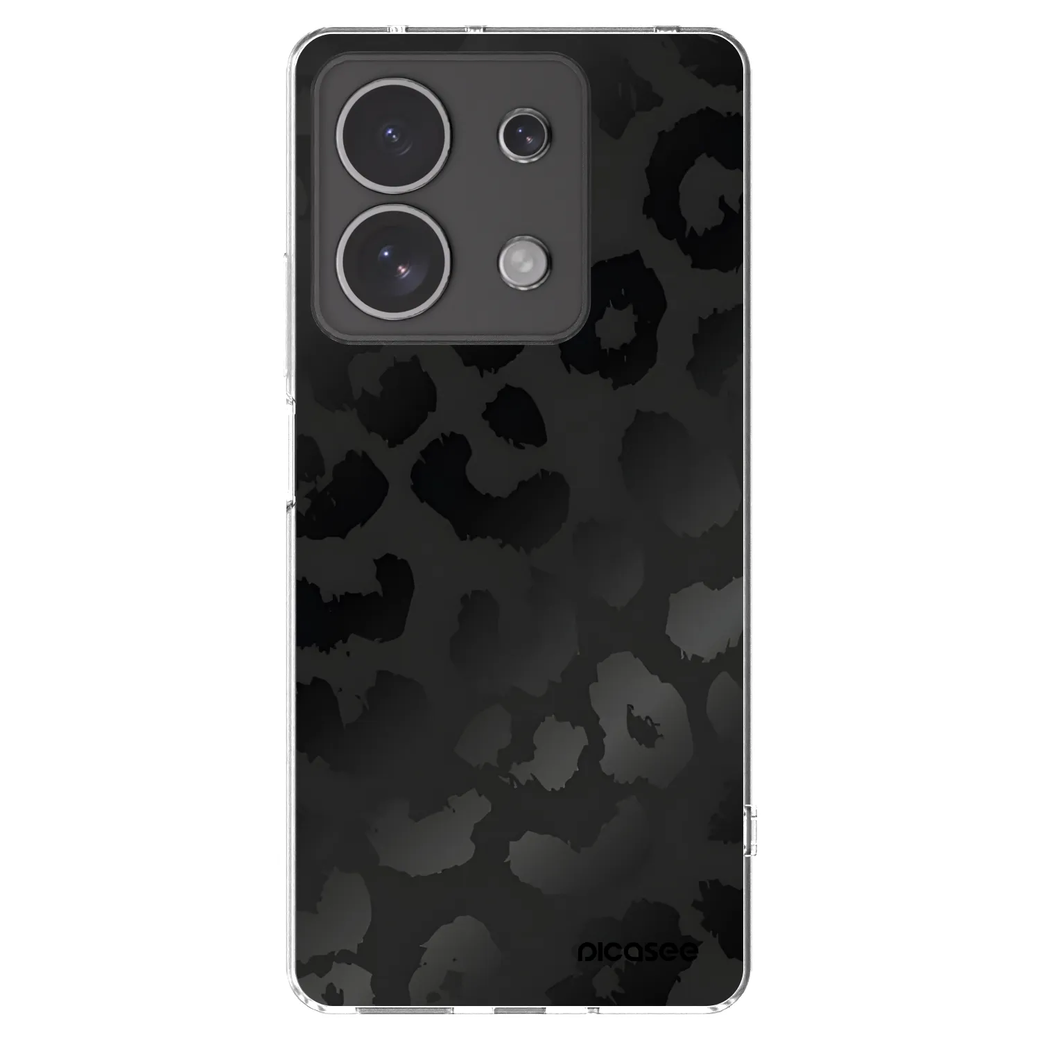Picasee Xiaomi Redmi Note 13 4G Hülle - Transparentes Silikon - Midnight Leopard