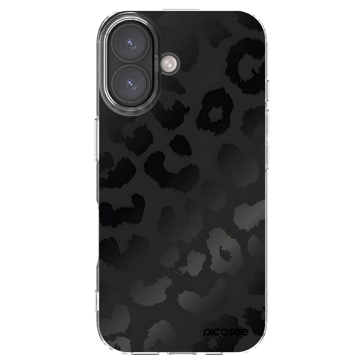 Picasee Apple iPhone 16 Hülle - Transparentes Silikon - Midnight Leopard