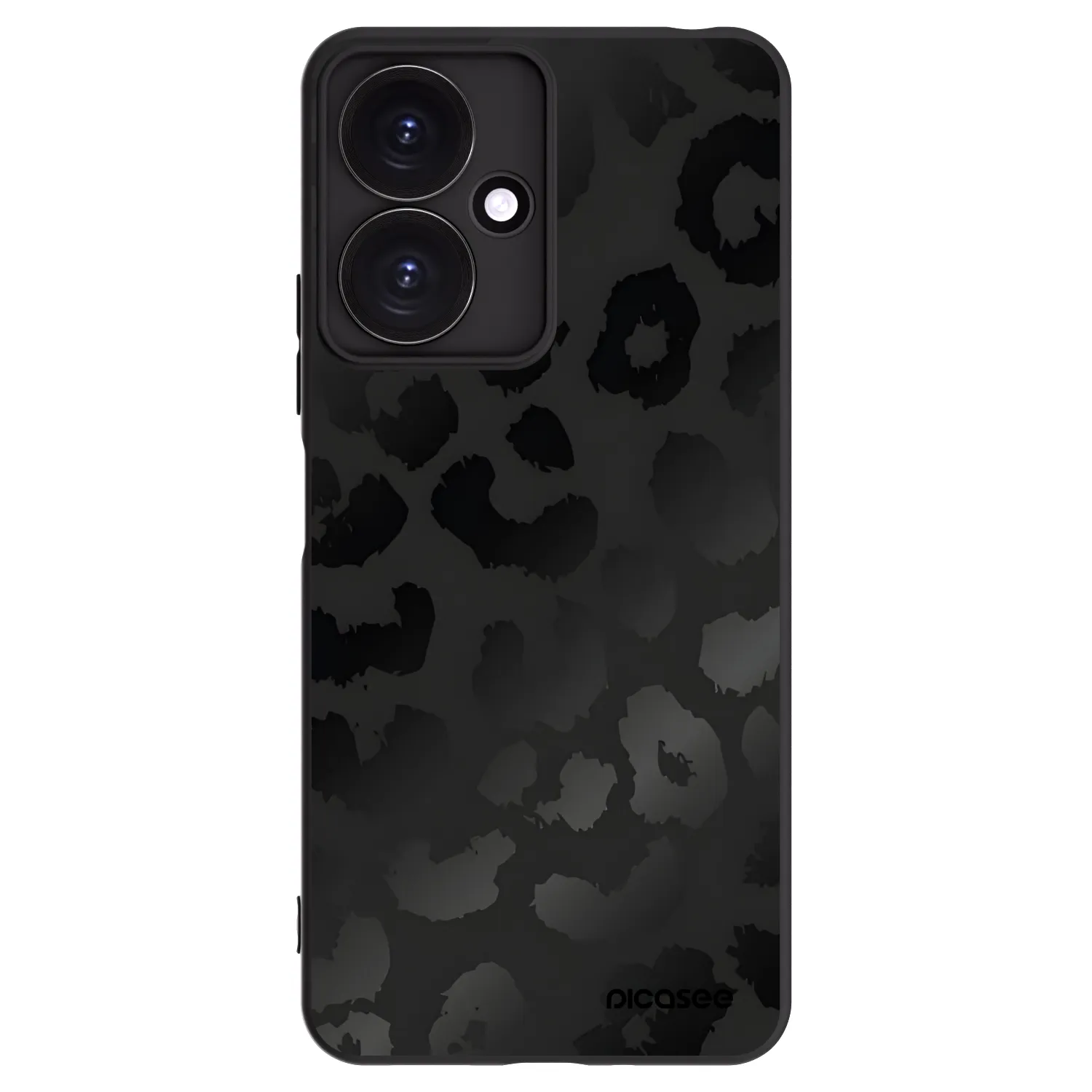 Picasee Xiaomi Redmi 13C 5G Hülle - Schwarzes Silikon - Midnight Leopard
