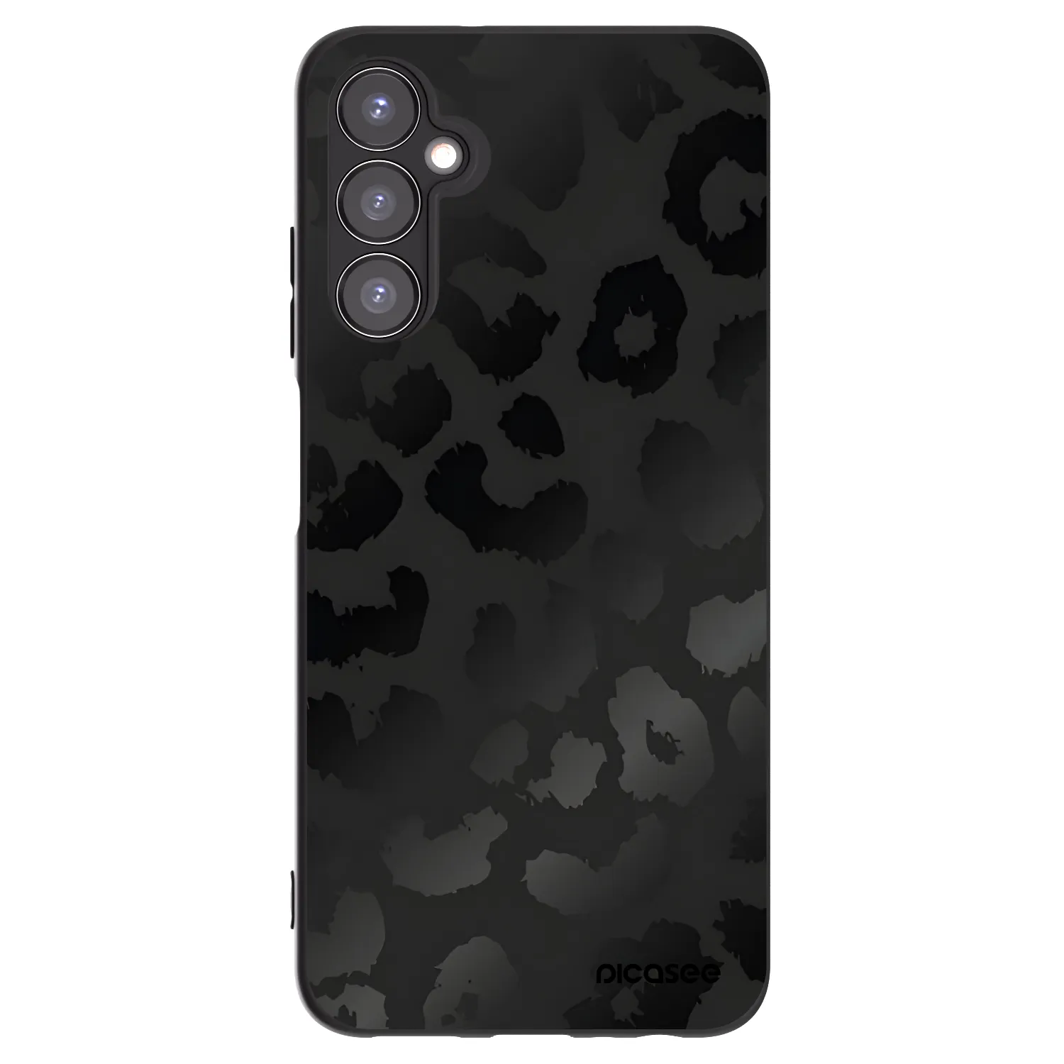 Picasee Samsung Galaxy A05s A057G Hülle - Schwarzes Silikon - Midnight Leopard