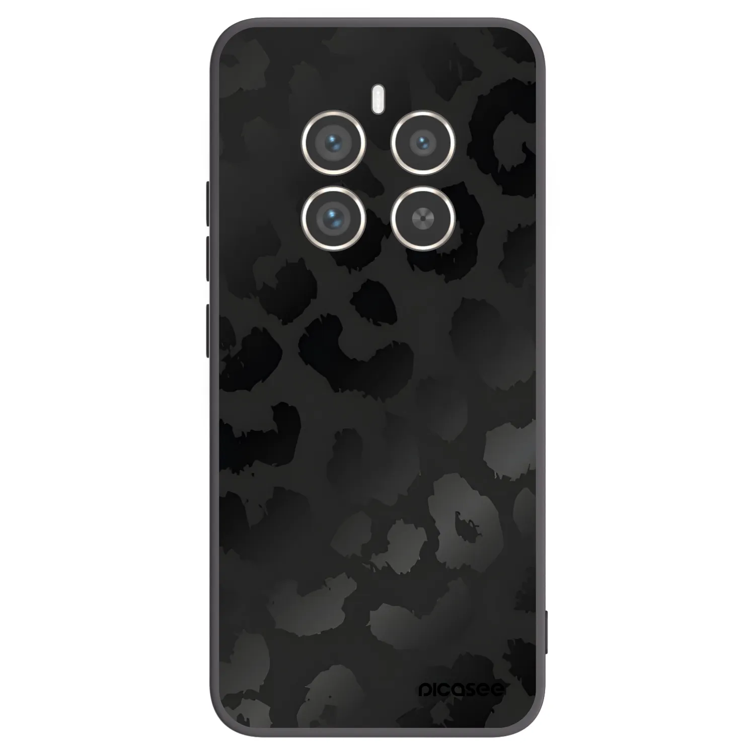 Picasee Realme 12 Pro 5G Hülle - Schwarzes Silikon - Midnight Leopard
