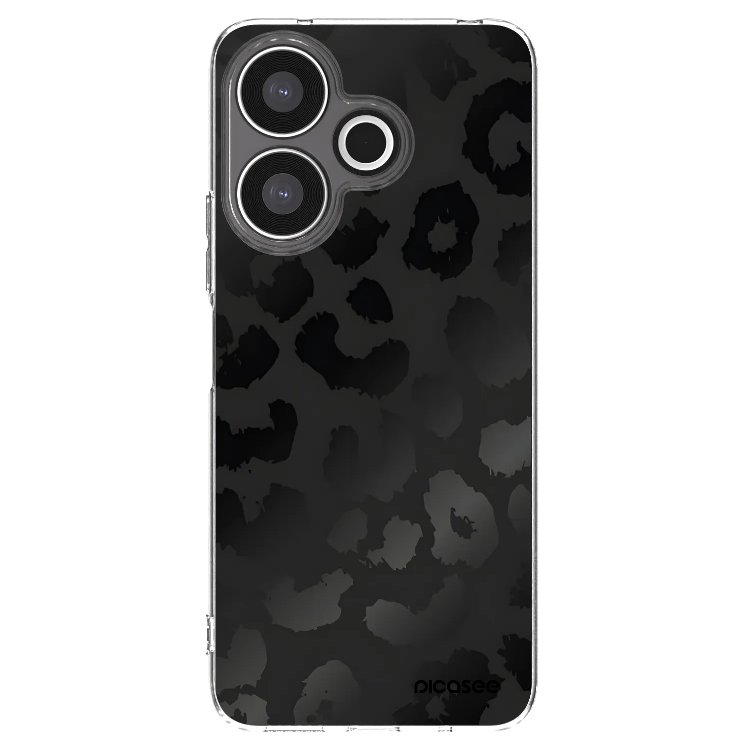 Picasee Xiaomi Redmi 13 4G Hülle - Transparentes Silikon - Midnight Leopard