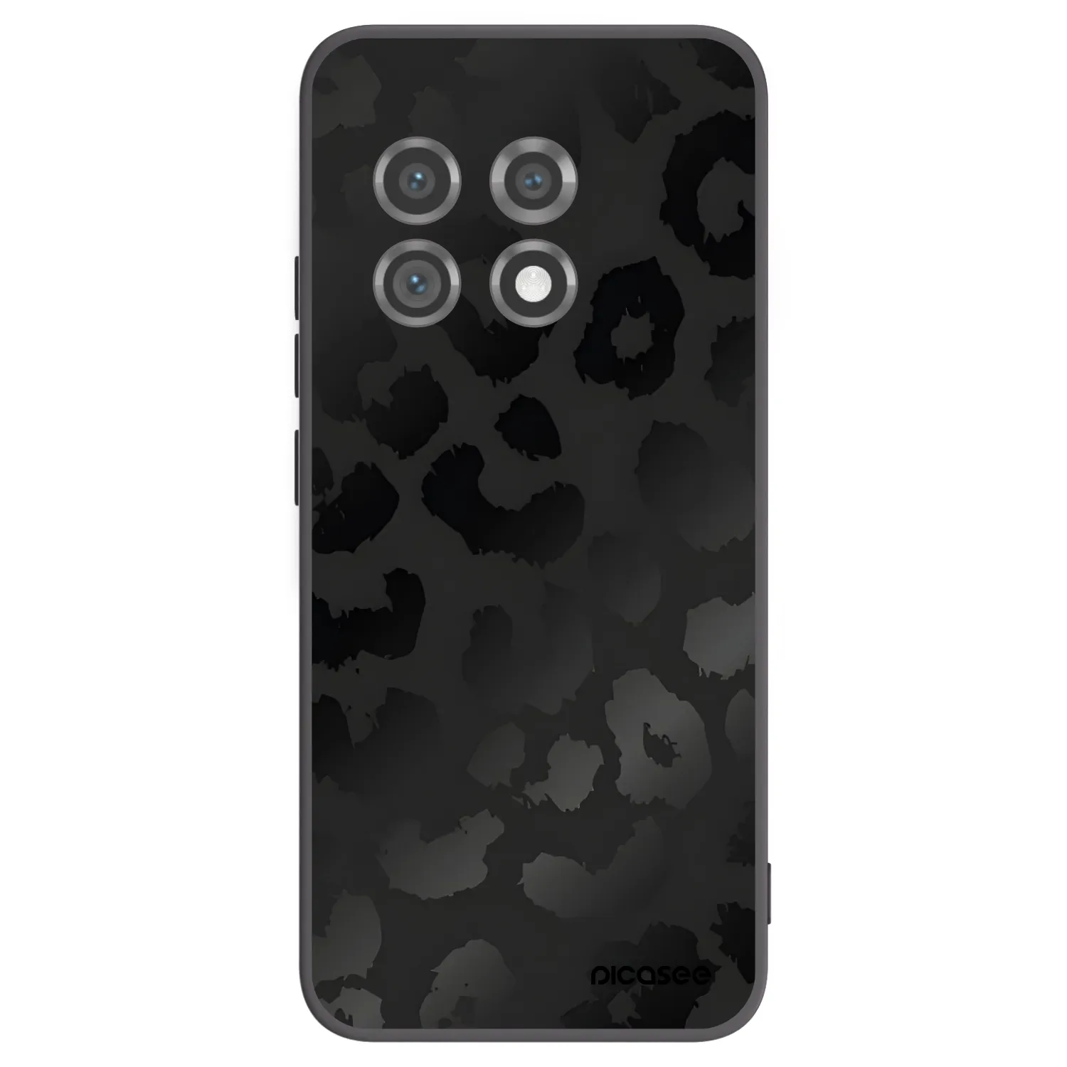 Picasee OnePlus 11 5G Hülle - Schwarzes Silikon - Midnight Leopard