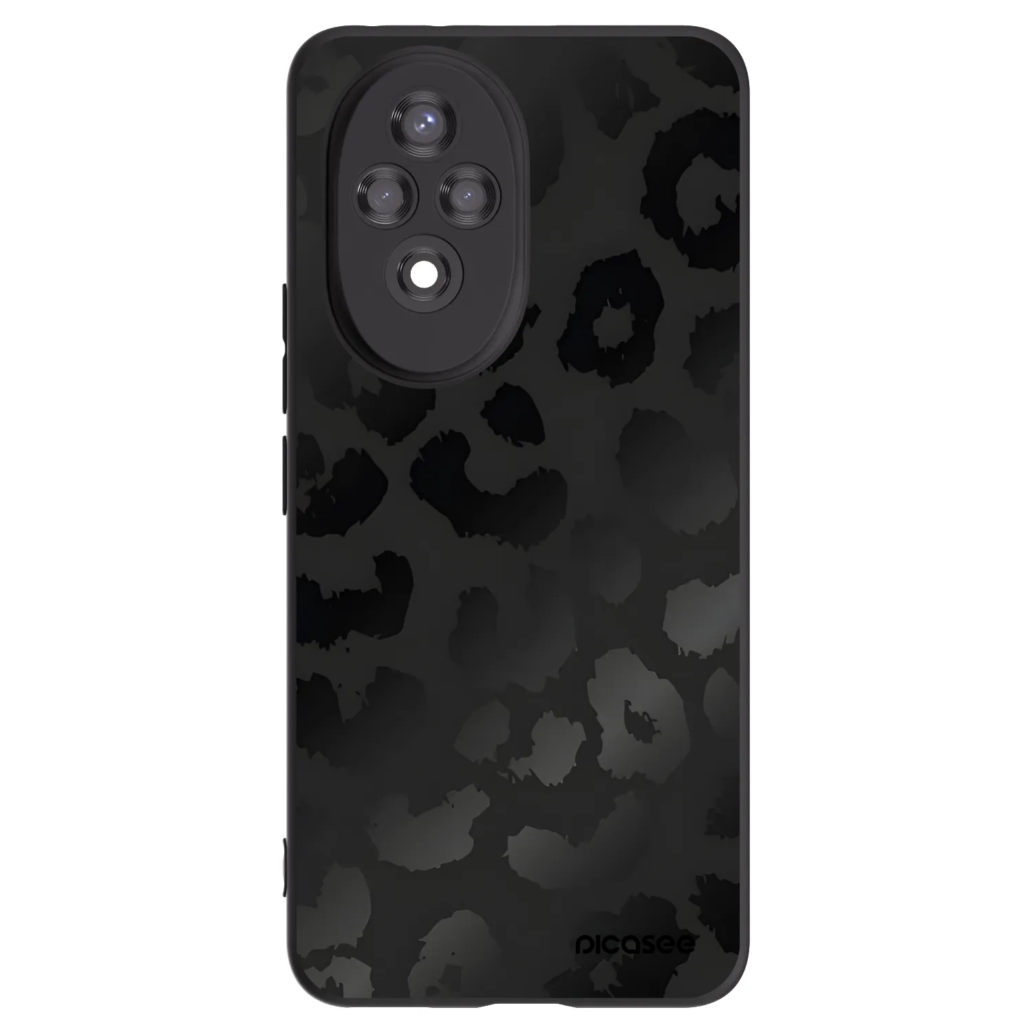 Picasee Honor 200 Pro 5G Hülle - Schwarzes Silikon - Midnight Leopard