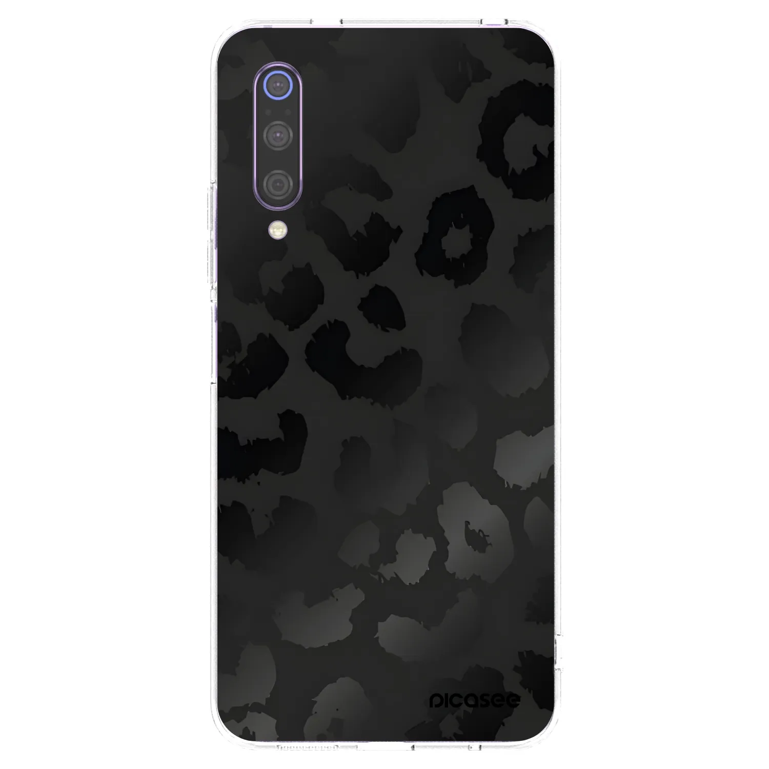 Picasee Xiaomi Mi 9 Hülle - Transparentes Silikon - Midnight Leopard