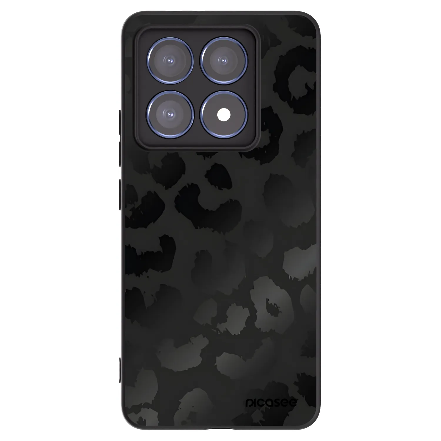 Picasee Xiaomi 14T Pro Hülle - Schwarzes Silikon - Midnight Leopard