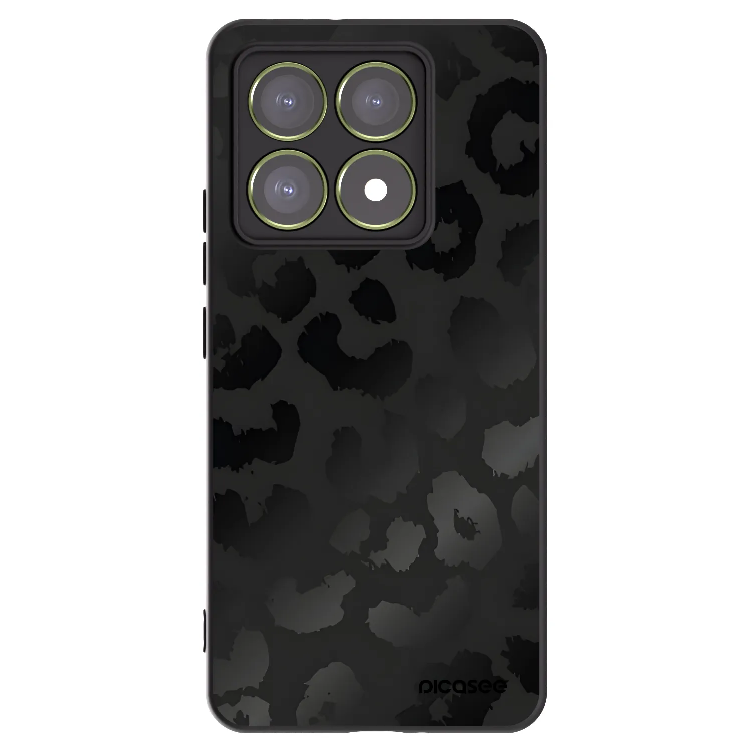 Picasee Xiaomi 14T Hülle - Schwarzes Silikon - Midnight Leopard
