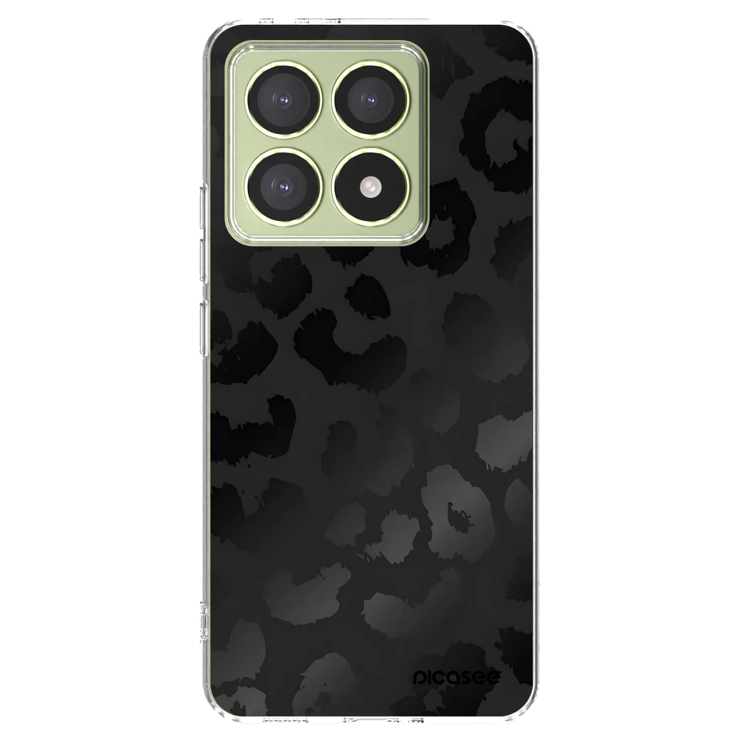 Picasee Xiaomi 14T Hülle - Transparentes Silikon - Midnight Leopard