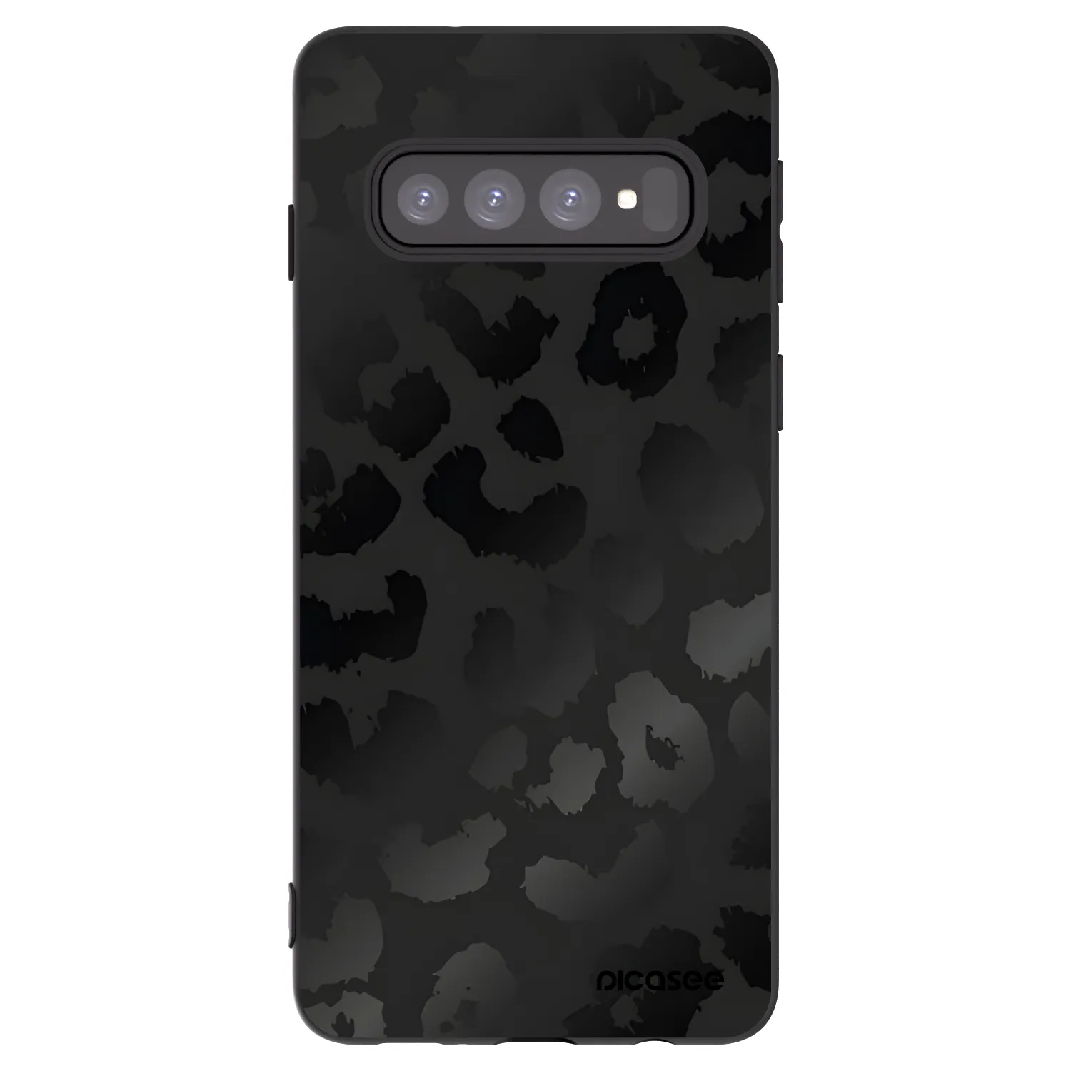 Picasee Samsung Galaxy S10 G973 Hülle - Schwarzes Silikon - Midnight Leopard