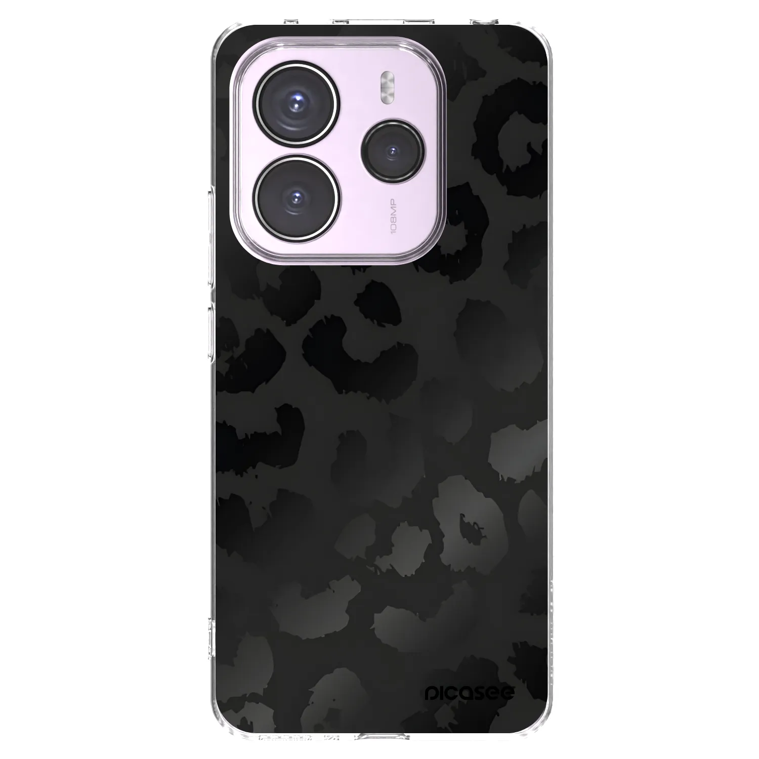 Picasee Xiaomi Redmi Note 14 5G Hülle - Transparentes Silikon - Midnight Leopard
