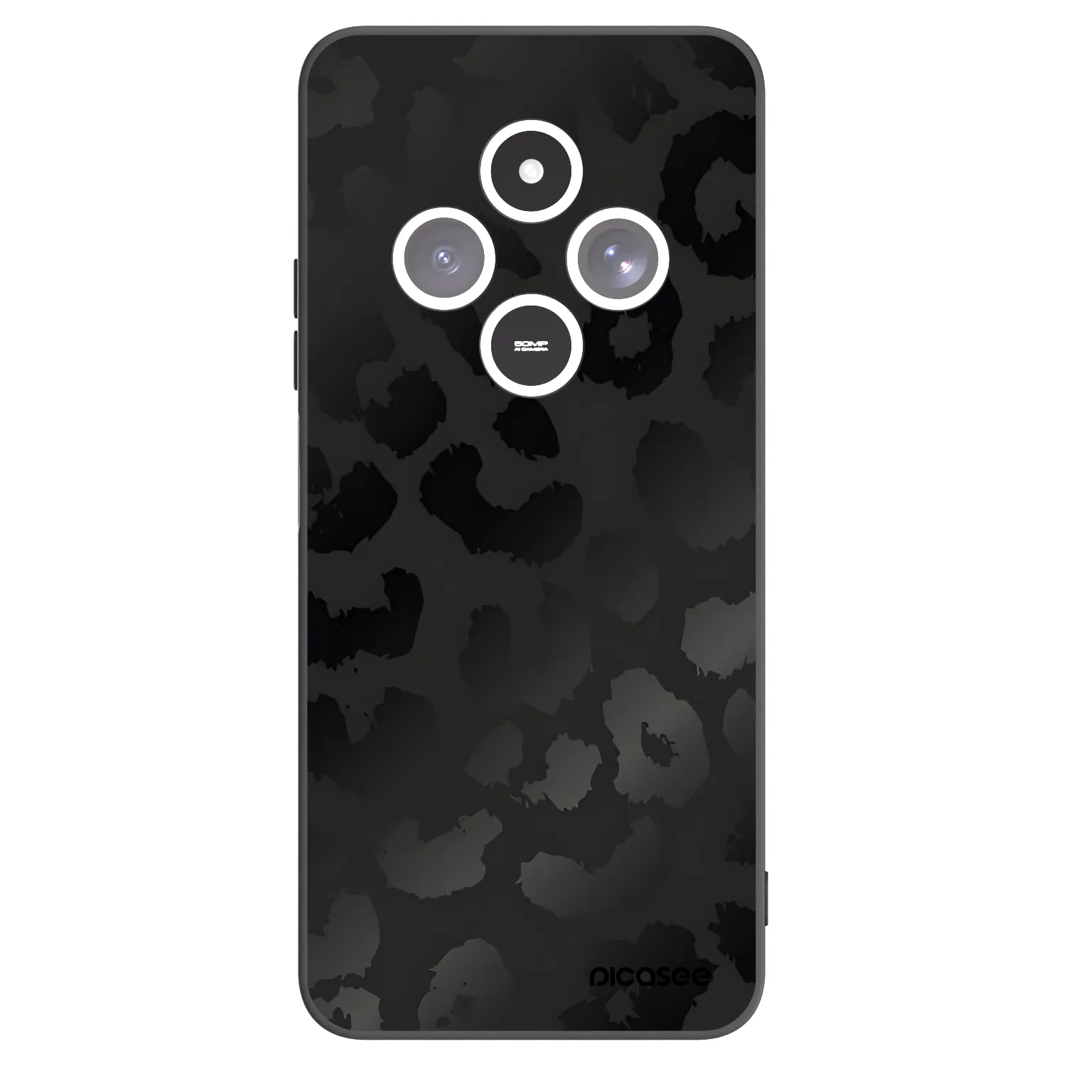 Picasee Xiaomi Redmi 14C Hülle - Schwarzes Silikon - Midnight Leopard