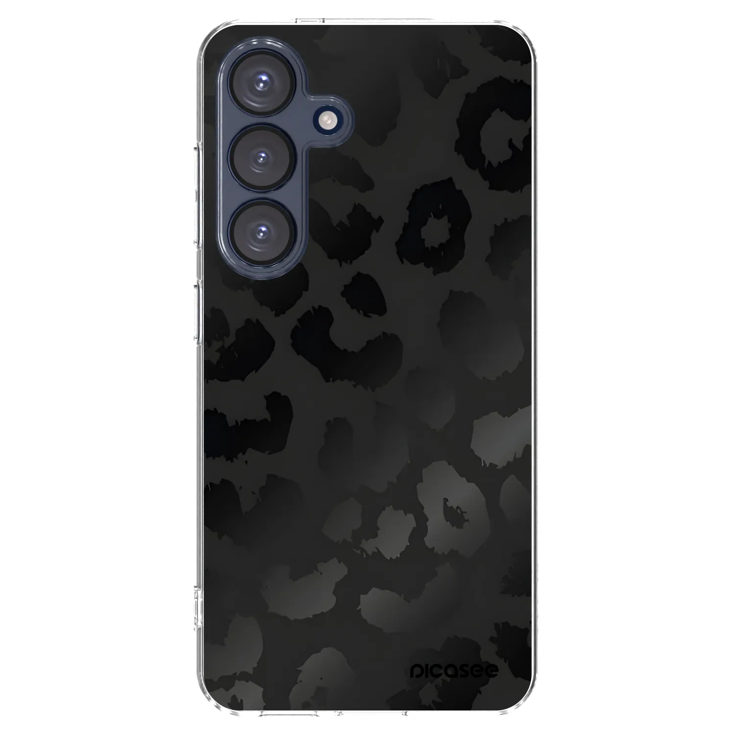Picasee Samsung Galaxy S25 5G Hülle - Transparentes Silikon - Midnight Leopard