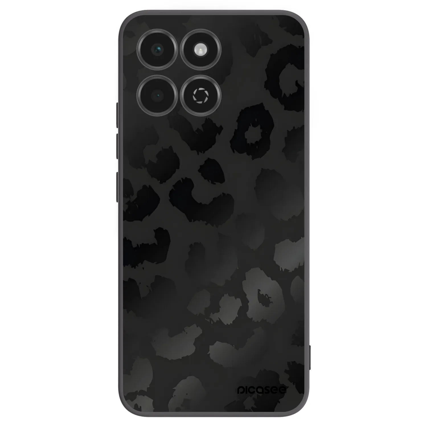 Picasee Honor 200 Smart 5G Hülle - Schwarzes Silikon - Midnight Leopard