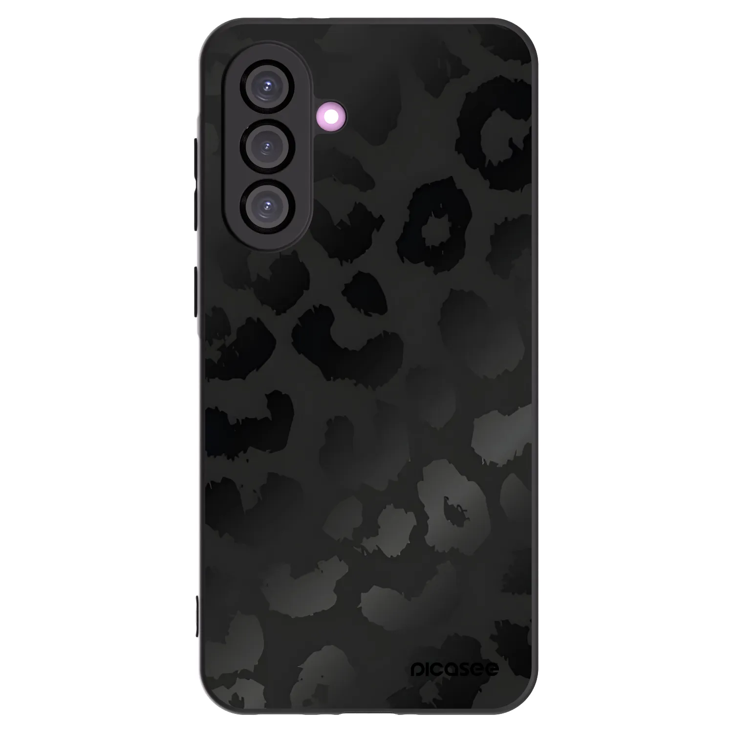 Picasee Samsung Galaxy A36 5G Hülle - Schwarzes Silikon - Midnight Leopard