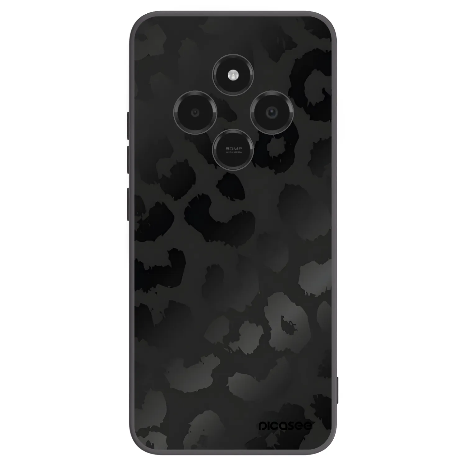 Picasee Xiaomi Poco C75 Hülle - Schwarzes Silikon - Midnight Leopard
