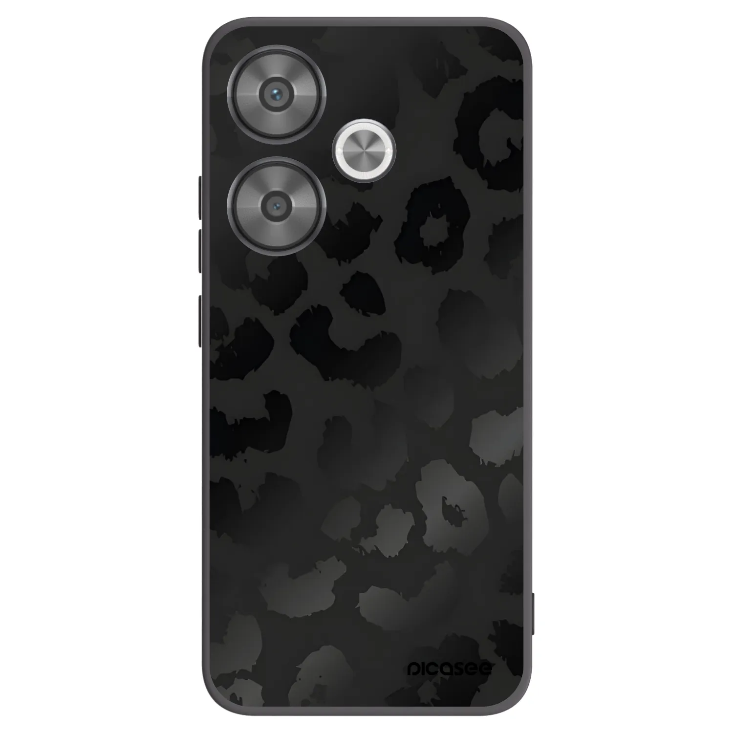 Picasee Xiaomi Poco F6 Hülle - Schwarzes Silikon - Midnight Leopard