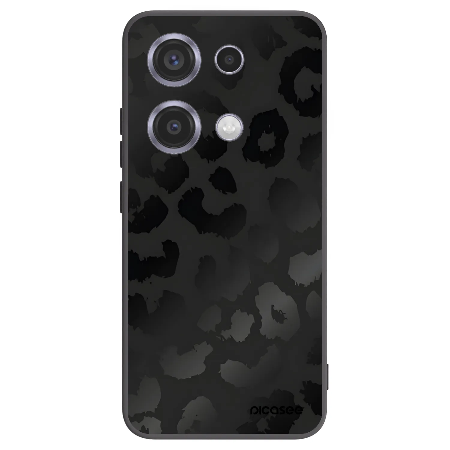 Picasee Xiaomi Redmi Note 14S Hülle - Schwarzes Silikon - Midnight Leopard