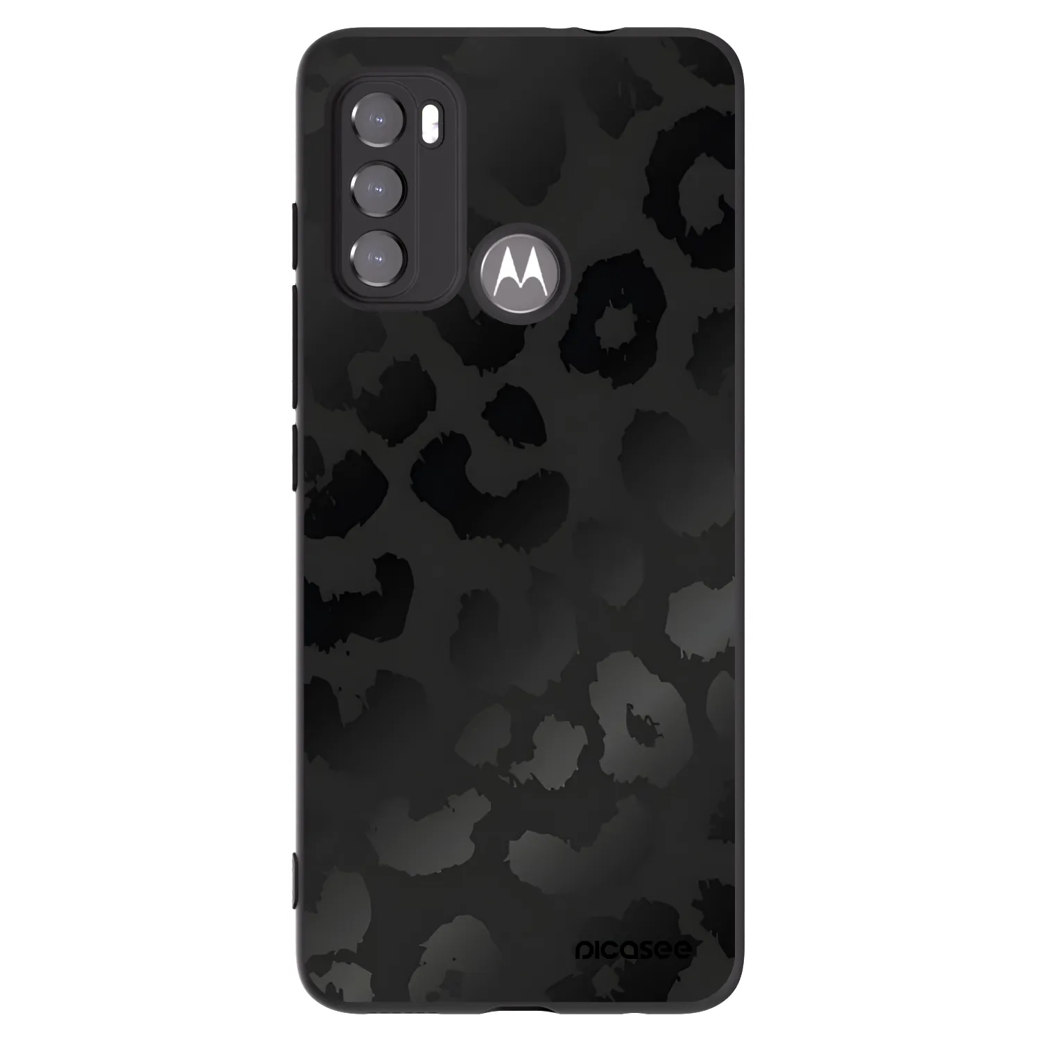Picasee Motorola Edge 60 5G Hülle - Schwarzes Silikon - Midnight Leopard