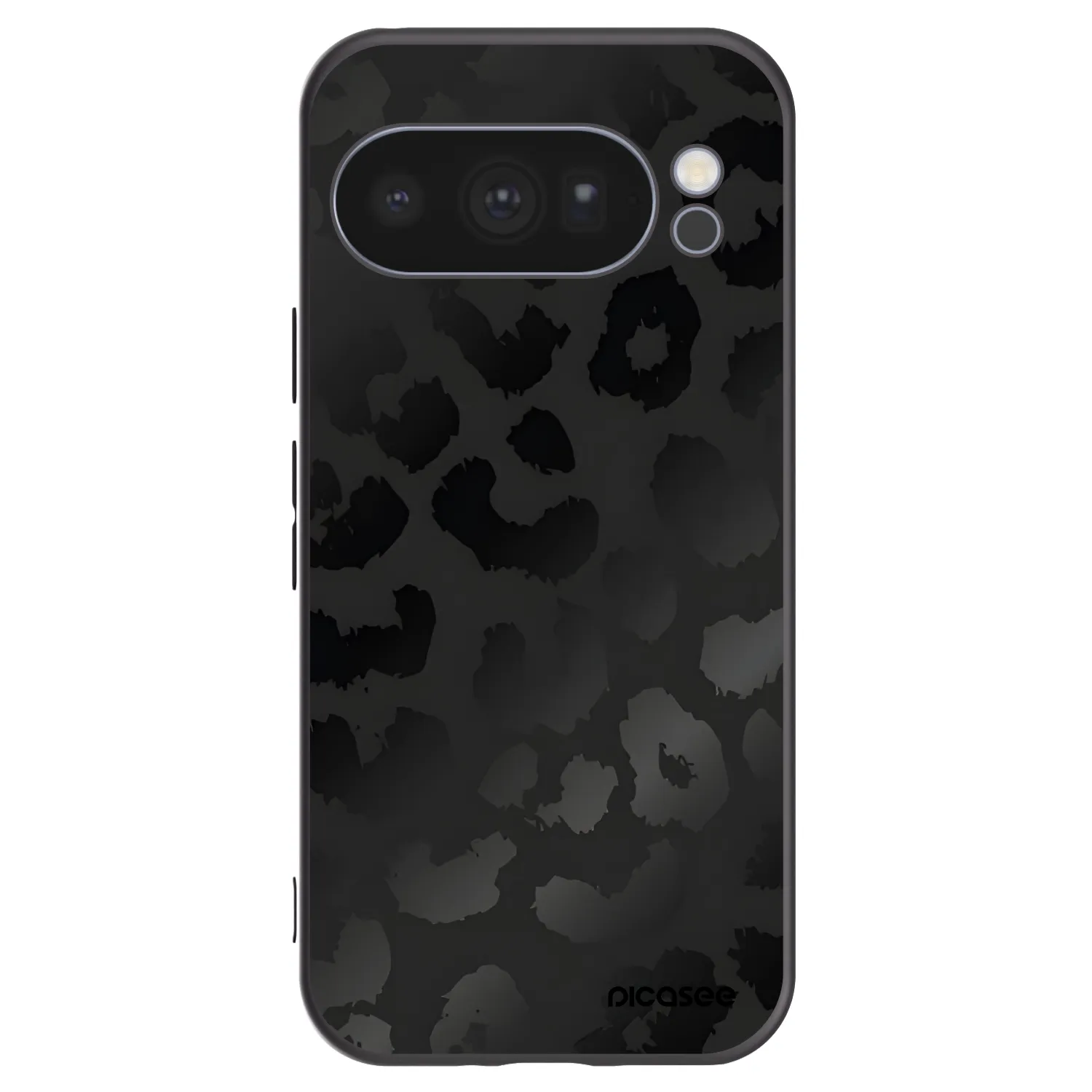 Picasee Google Pixel 10 Pro Hülle - Schwarzes Silikon - Midnight Leopard