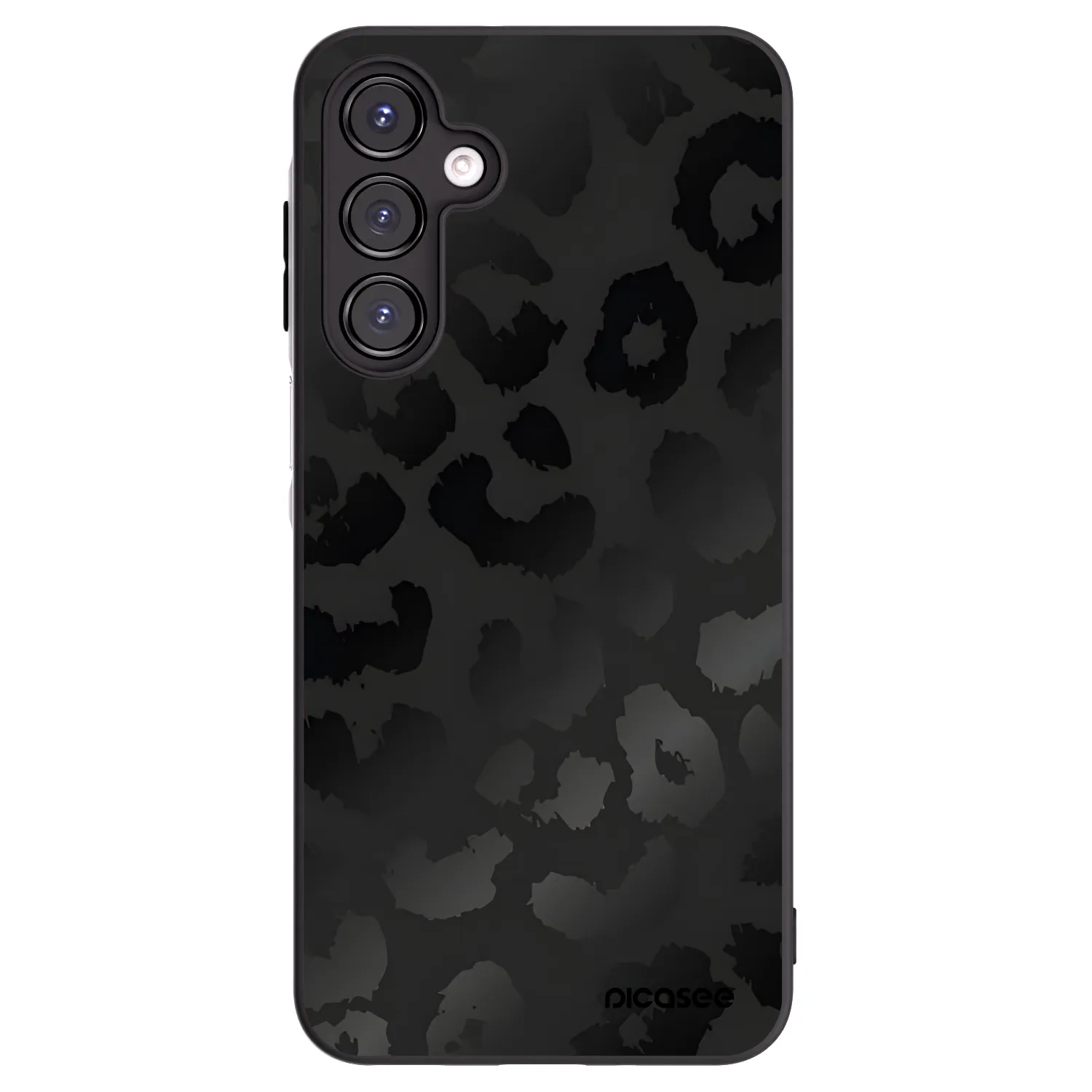 Picasee Samsung Galaxy A16 4G Hülle - Schwarzes Silikon - Midnight Leopard