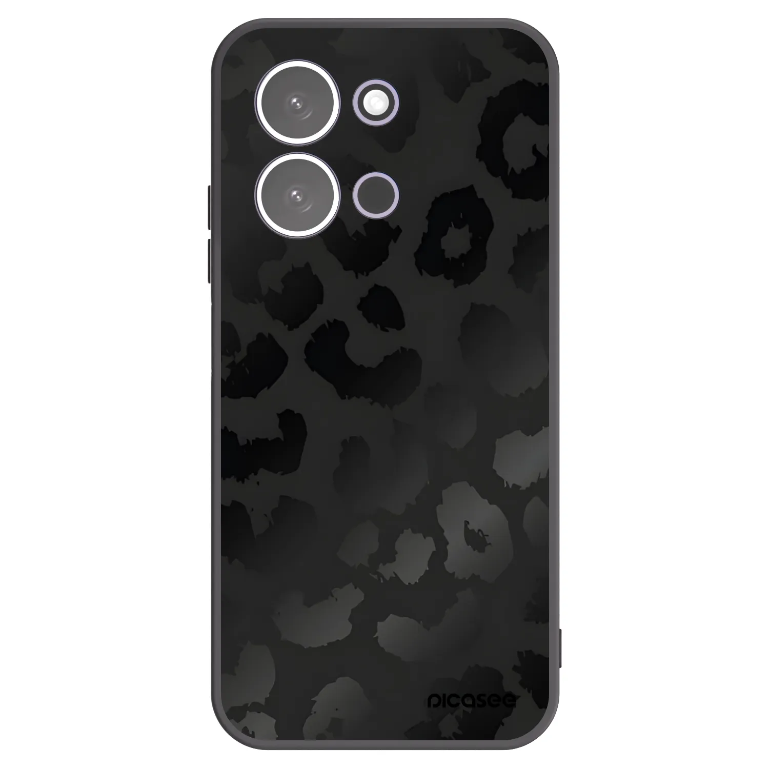 Picasee Xiaomi Redmi 15C 5G Hülle - Schwarzes Silikon - Midnight Leopard