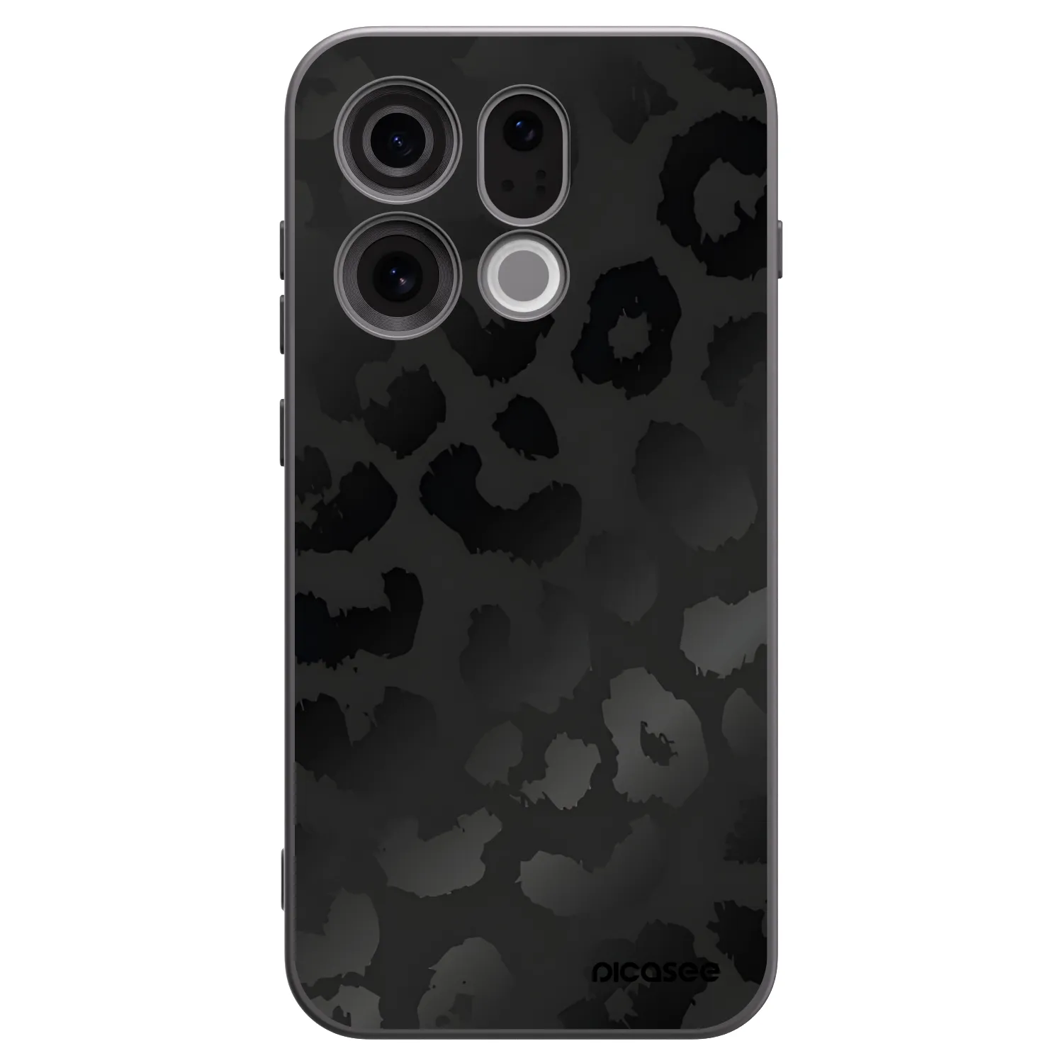 Picasee OPPO Find X9 Hülle - Schwarzes Silikon - Midnight Leopard