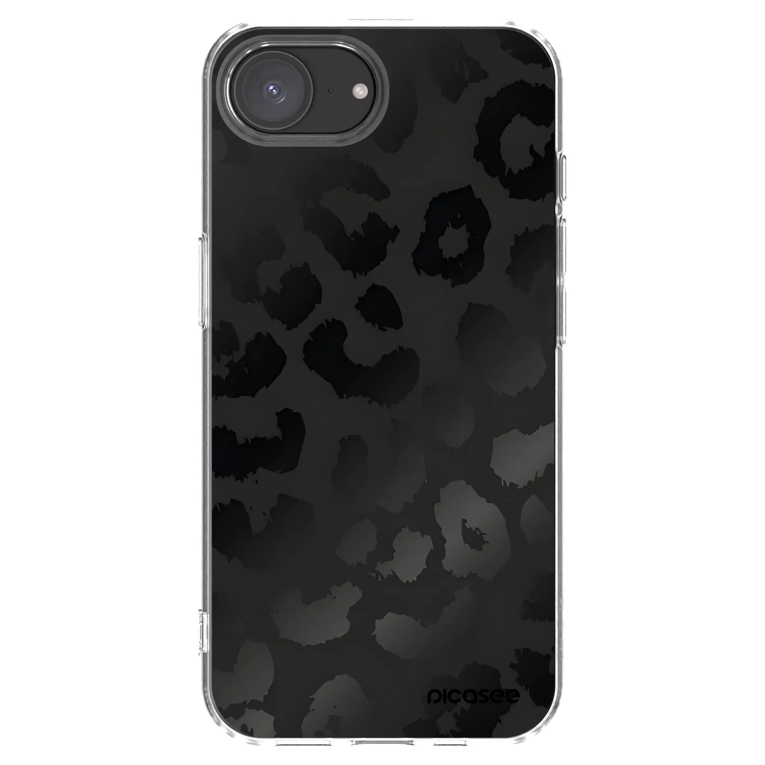 Picasee Apple iPhone 17e Hülle - Transparentes Silikon - Midnight Leopard