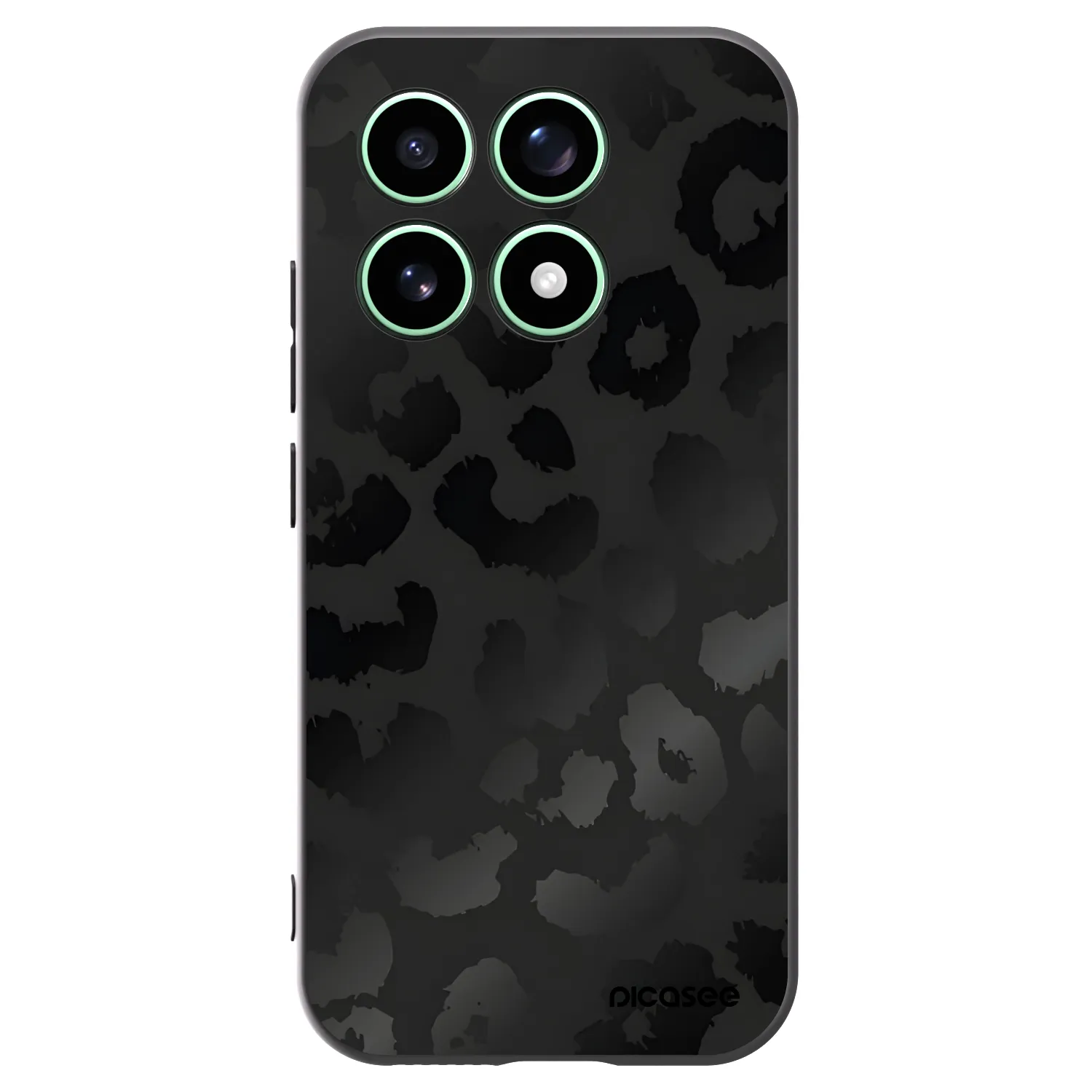 Picasee Xiaomi 17 Hülle - Schwarzes Silikon - Midnight Leopard