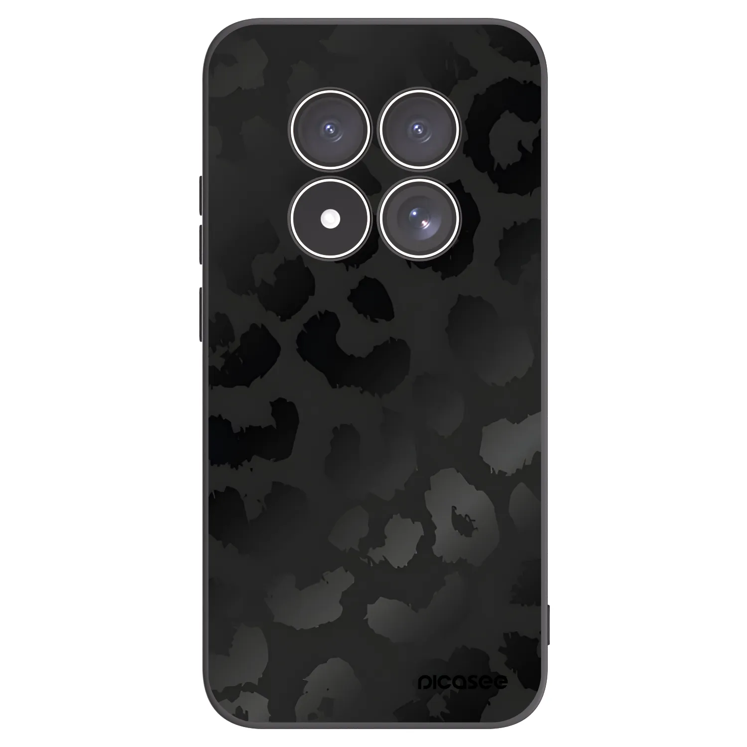 Picasee Xiaomi Redmi Note 15 Pro 5G Hülle - Schwarzes Silikon - Midnight Leopard