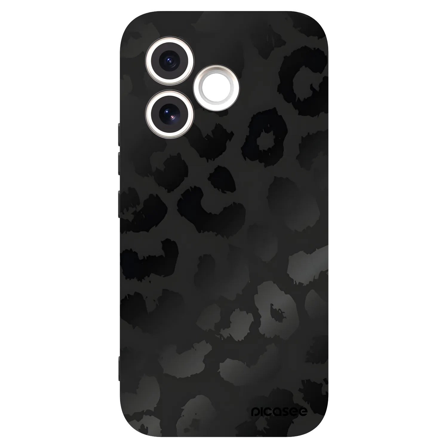 Picasee Honor 600 Lite Hülle - Schwarzes Silikon - Midnight Leopard