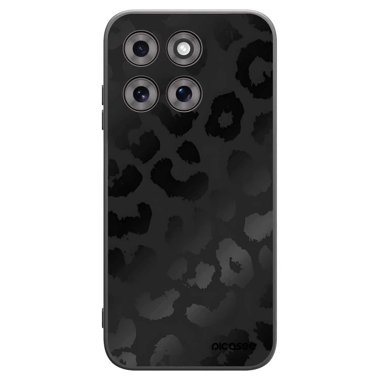 Picasee Motorola Moto G77 Hülle - Schwarzes Silikon - Midnight Leopard