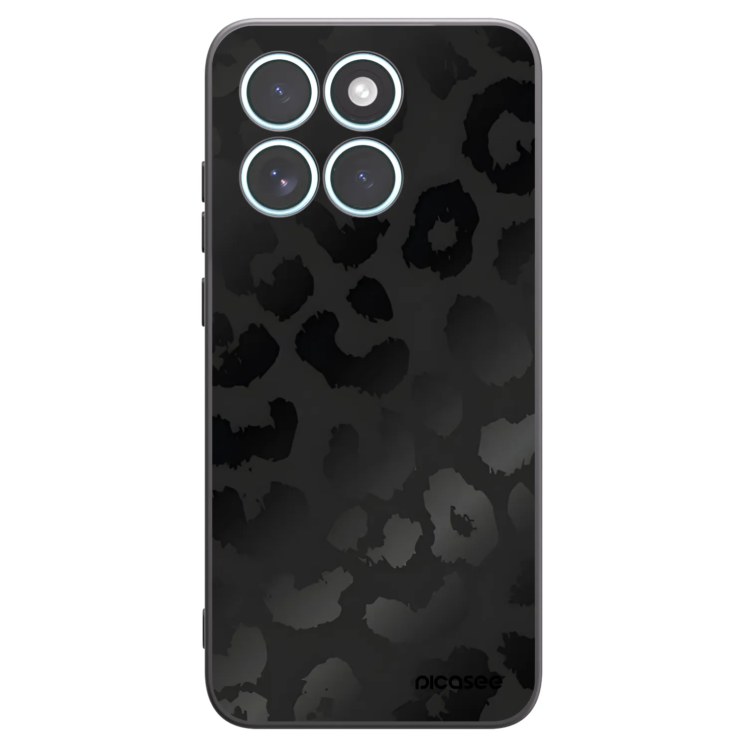 Picasee Motorola Edge 70 Fusion Hülle - Schwarzes Silikon - Midnight Leopard