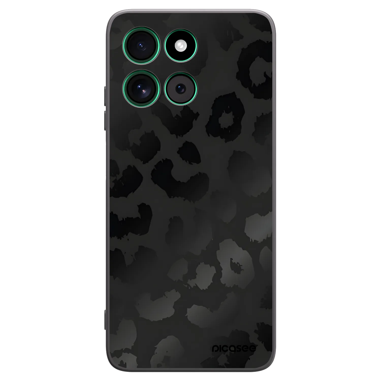 Picasee Motorola Moto G57 Power Hülle - Schwarzes Silikon - Midnight Leopard