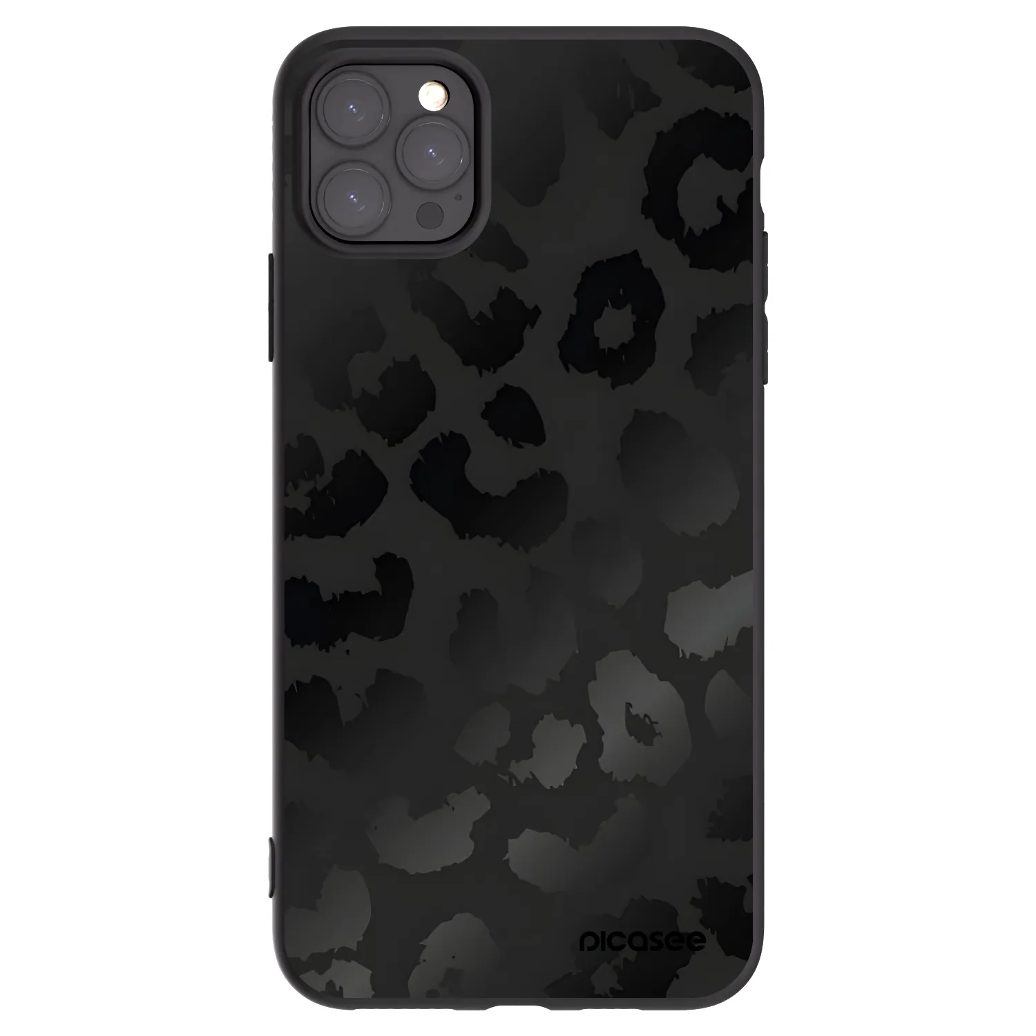 Picasee Apple iPhone 11 Pro Max Hülle - Schwarzes Silikon - Midnight Leopard