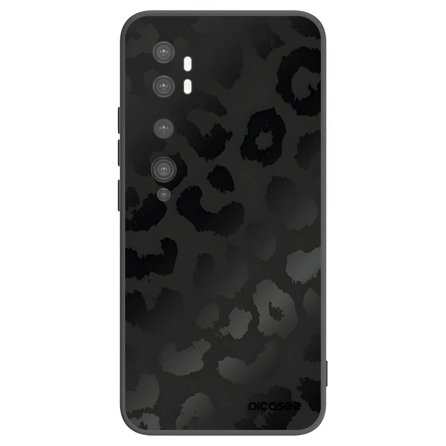 Picasee Xiaomi Mi Note 10 (Pro) Hülle - Schwarzes Silikon - Midnight Leopard
