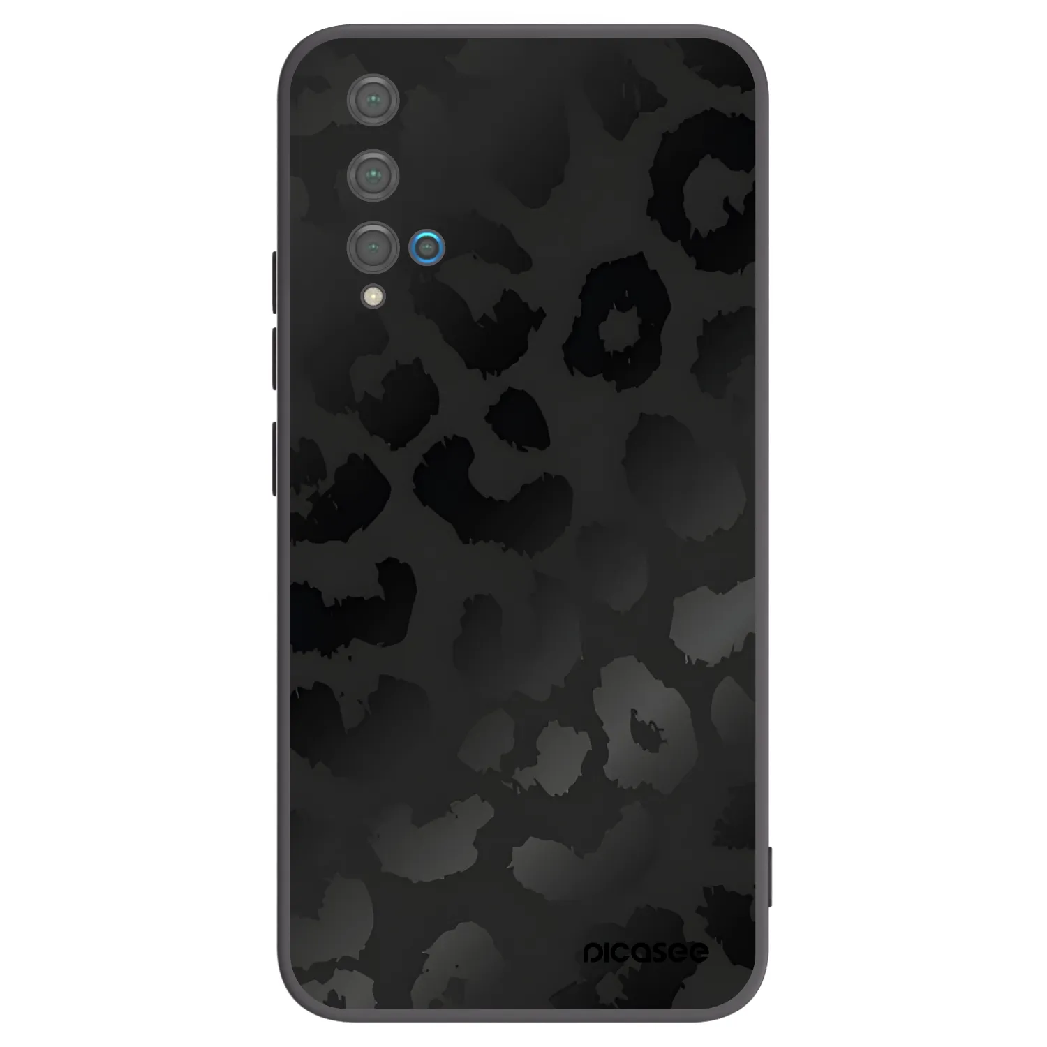 Picasee Huawei Nova 5T Hülle - Schwarzes Silikon - Midnight Leopard