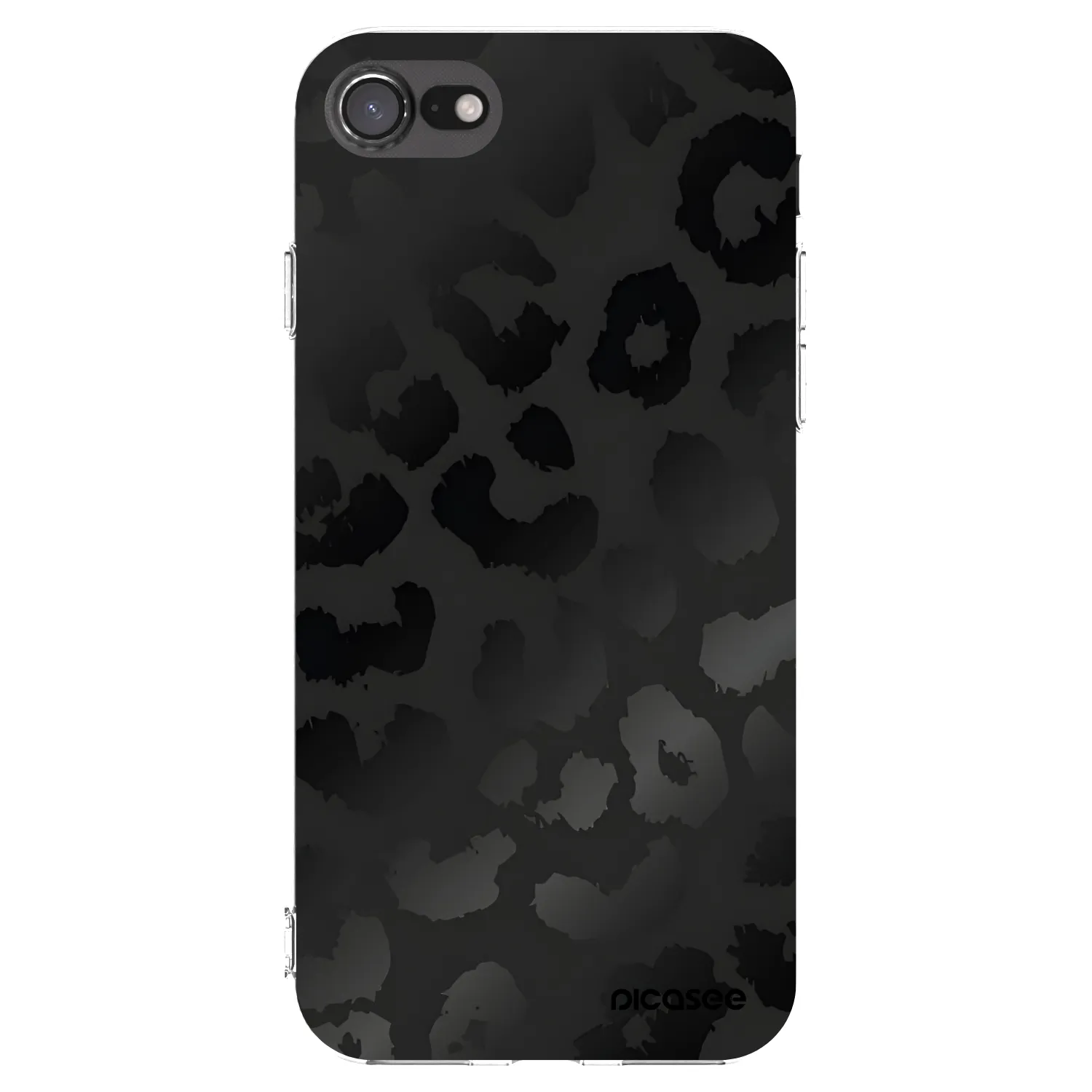 Picasee Apple iPhone SE 2020 Hülle - Transparentes Silikon - Midnight Leopard