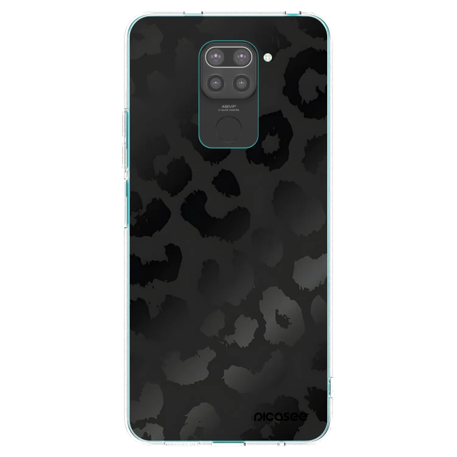 Picasee Xiaomi Redmi Note 9 Hülle - Schwarzes Silikon - Midnight Leopard