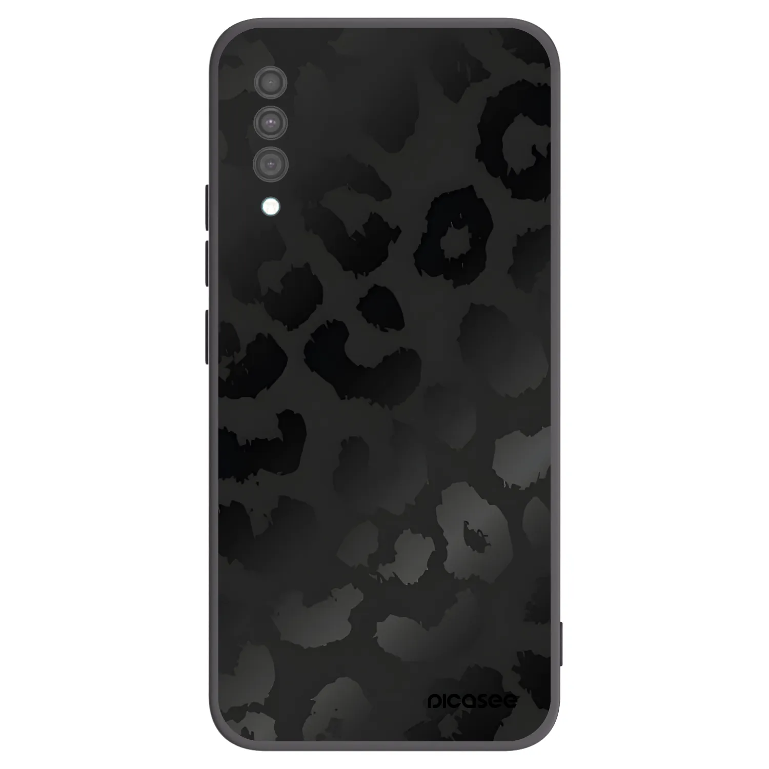 Picasee Samsung Galaxy A30s A307F Hülle - Schwarzes Silikon - Midnight Leopard