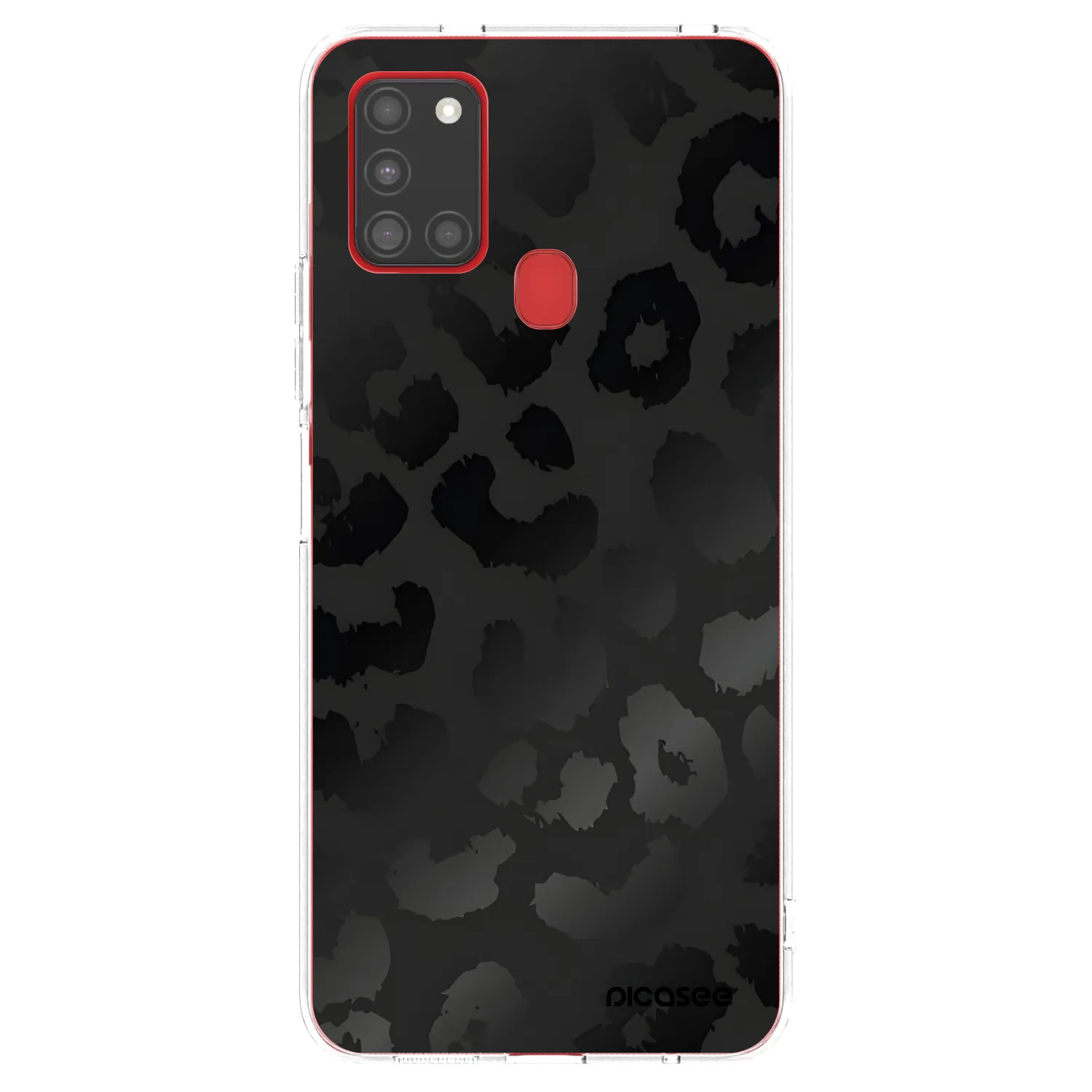 Picasee Samsung Galaxy A21s Hülle - Transparentes Silikon - Midnight Leopard