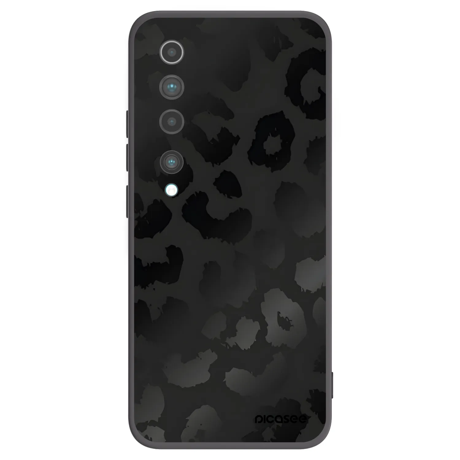 Picasee Xiaomi Mi 10 Hülle - Schwarzes Silikon - Midnight Leopard