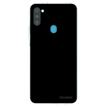 Picasee Samsung Galaxy M11 Hülle - Transparentes Silikon - Black Bliss