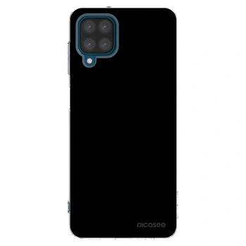 Picasee Samsung Galaxy A12 A125F Hülle - Transparentes Silikon - Black Bliss