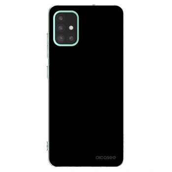Picasee Samsung Galaxy M31s Hülle - Transparentes Silikon - Black Bliss