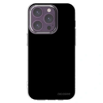 Picasee Apple iPhone 14 Pro Hülle - Transparentes Silikon - Black Bliss