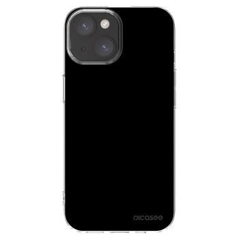 Picasee Apple iPhone 15 Hülle - Transparentes Silikon - Black Bliss