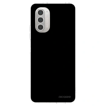 Picasee Motorola Moto G51 Hülle - Transparentes Silikon - Black Bliss